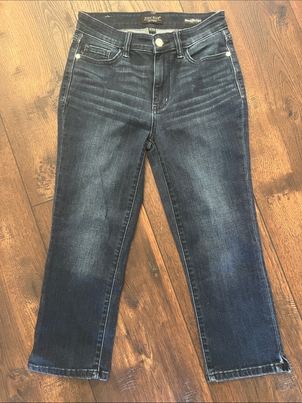 Judy Blue Dark Blue Skinny Capri Jeans